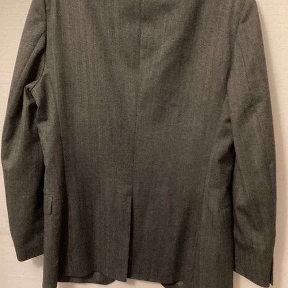 The Alexandre Collection Men Suit Jacket Blazer Size 42L Gray Pure New Wool - Picture 2 of 13